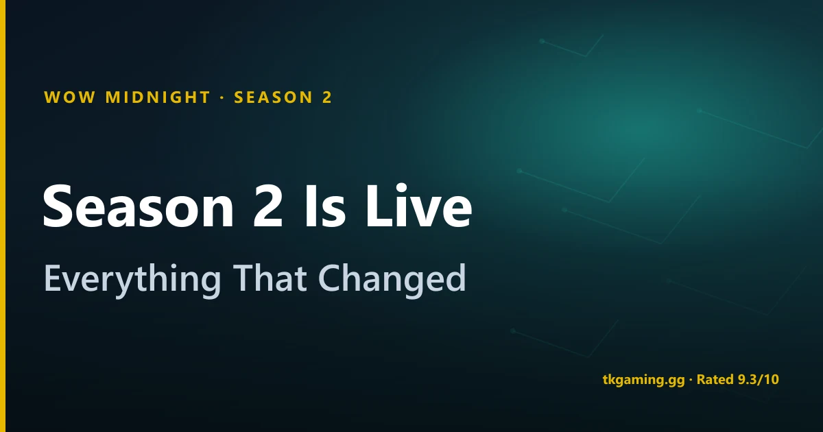 WoW Midnight Season 2 Is Live: What Changed & What to Do