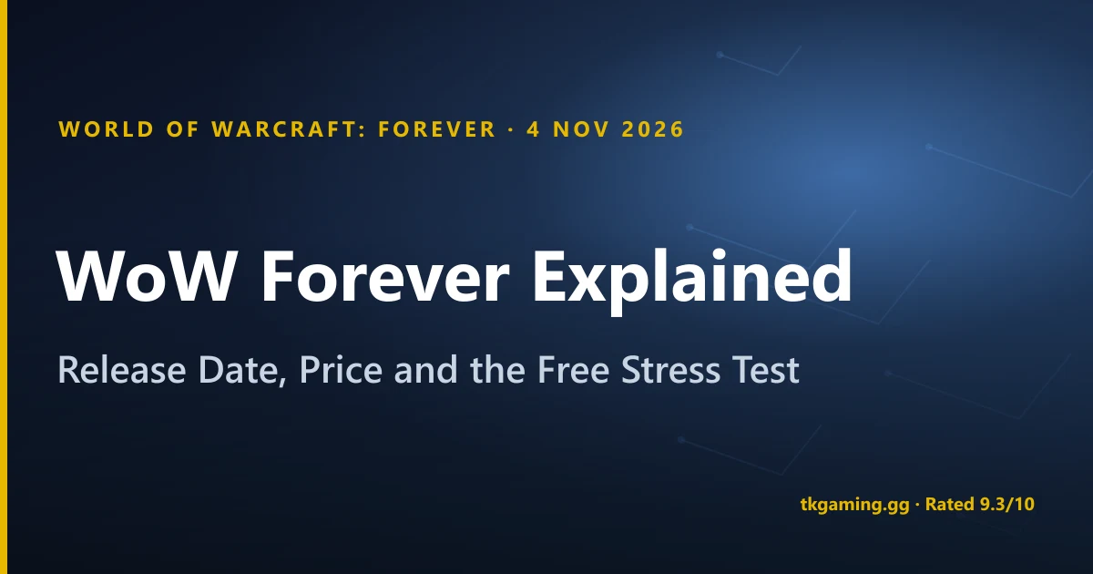 WoW Forever: Release Date, Price and the Free Stress Test