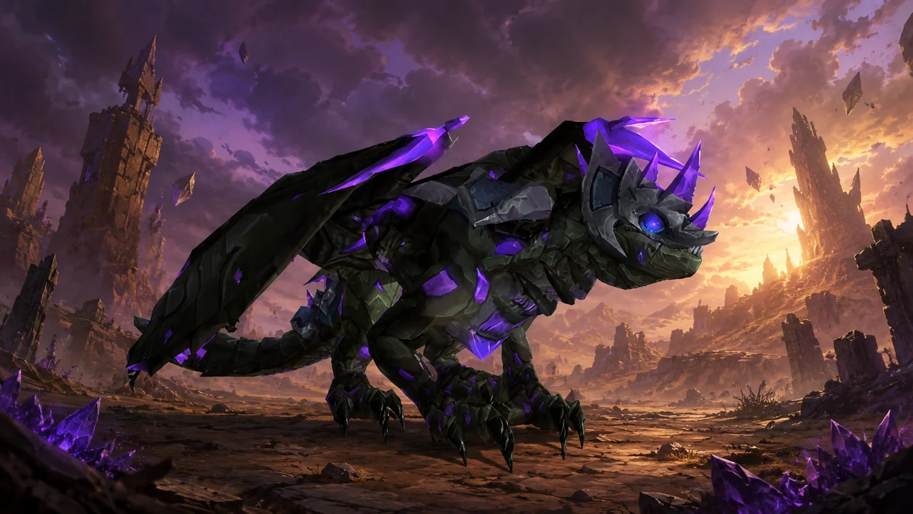 Dragón de piedra fosforescente